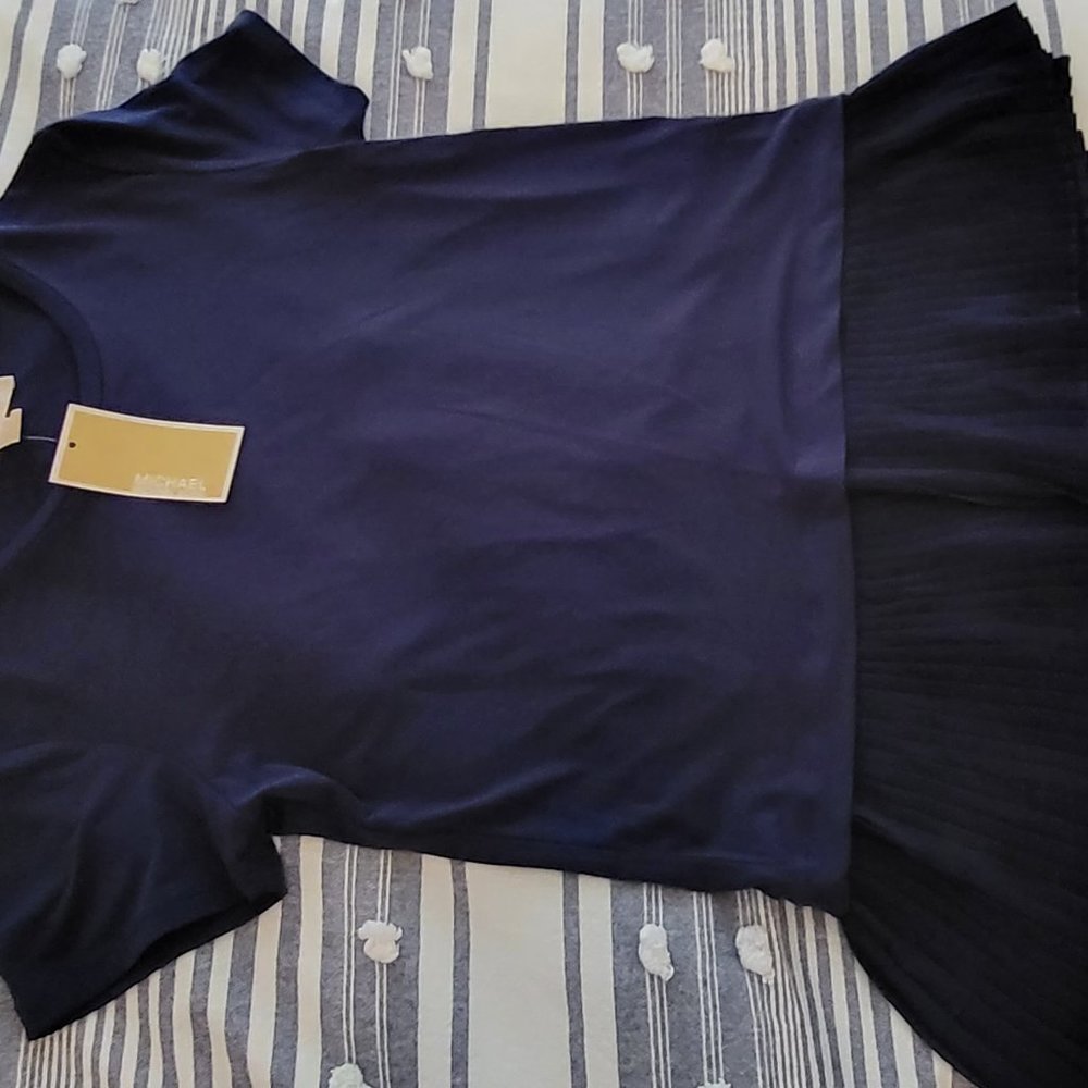 Michael by Michael Kors- Small Navy Blue Shirt